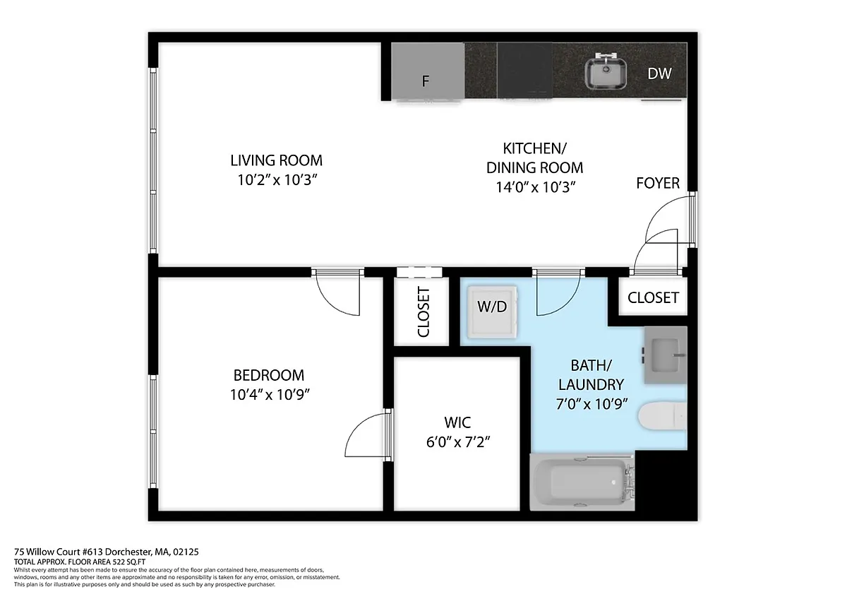 Floor plan 613 - 1A