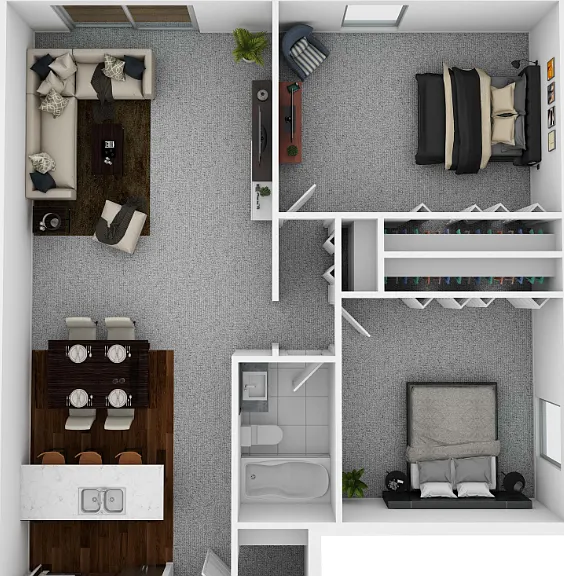 Two Bedroom 904 Floorplan Diagram