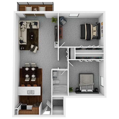 Floor plan Two Bedroom 904