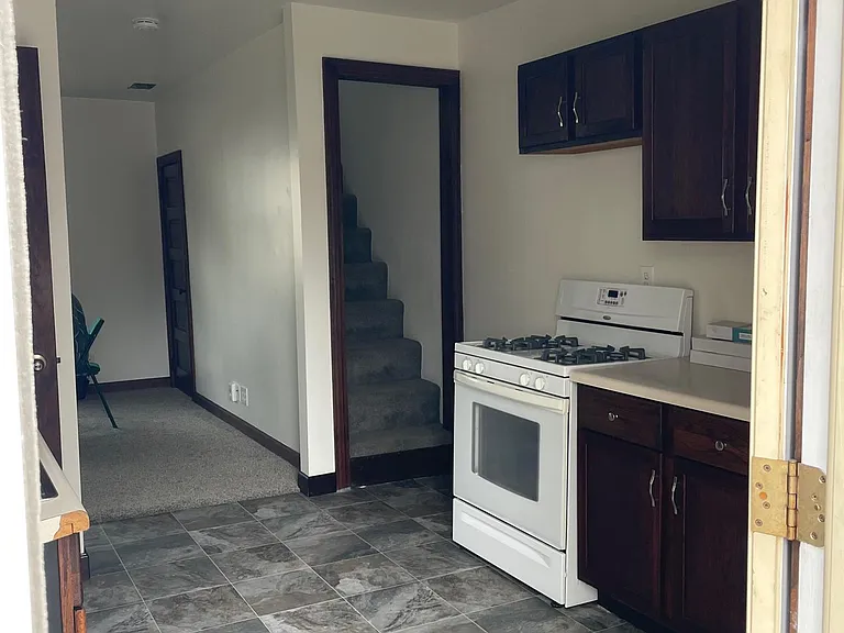 Kitchen from the side entrance.