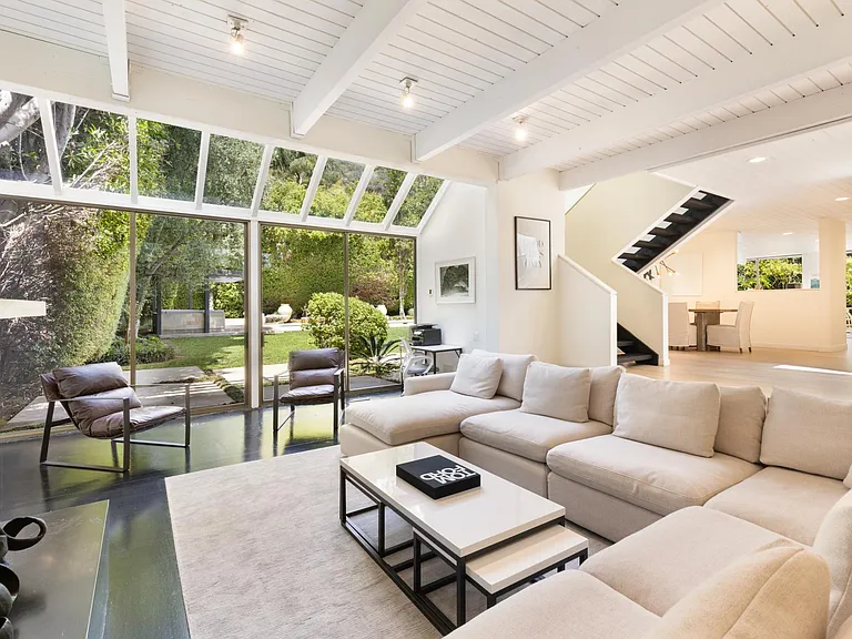 Lounge around in the comfortable living room with a sense of calmness