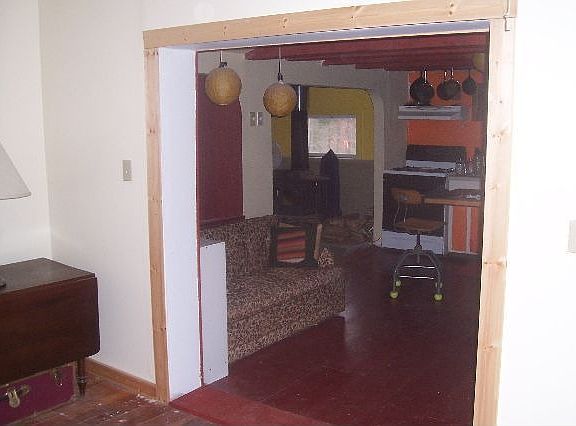 Looking into the kitchen
