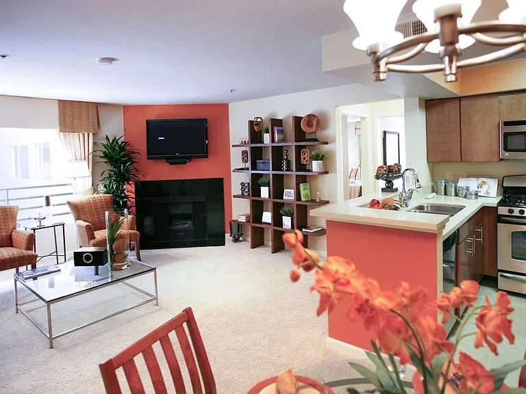 Living Room with Fireplace