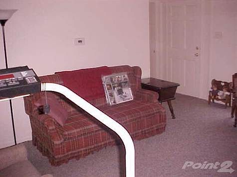 Living room is used as a playroom for the grandchildren.