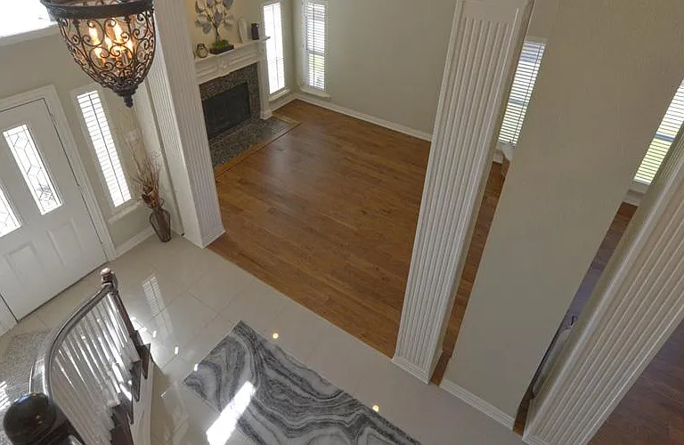 View of the formal living from above