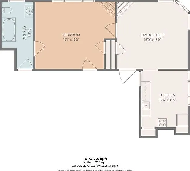 1 bed, 1.0 bath, 766 sqft, $1,375 — Photo 4