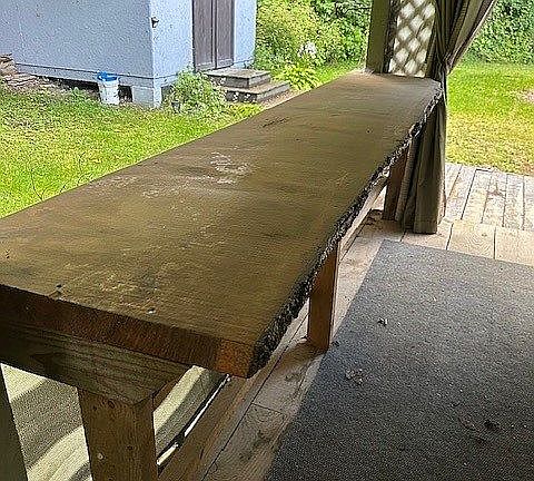 bar on the back porch