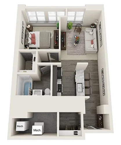 Floor plan 1E