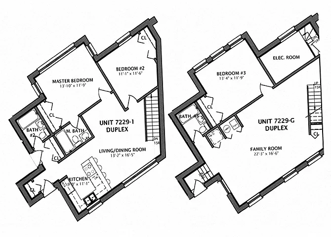 Floor plan 3 Bedroom | 3 Bath (D2)