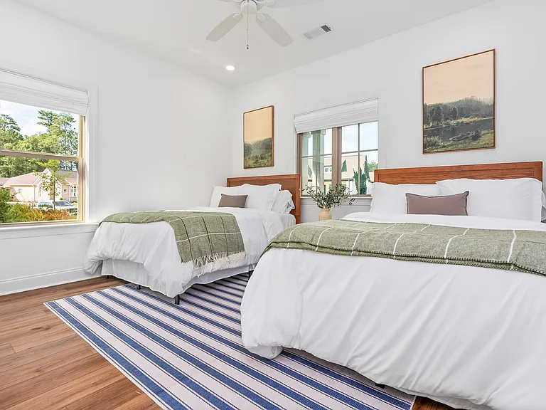 double full beds guest bedroom