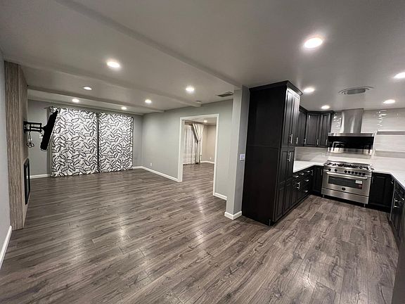 Family room and kitchen