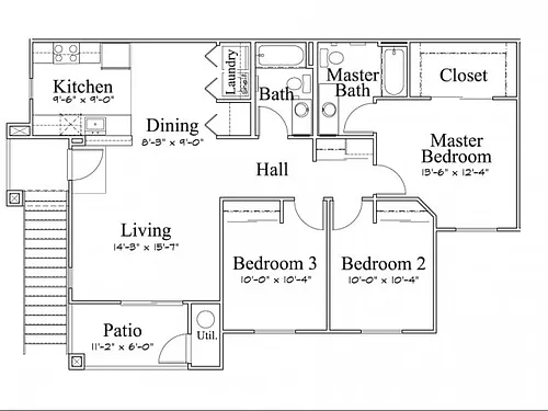 Floor plan 3 Bedroom