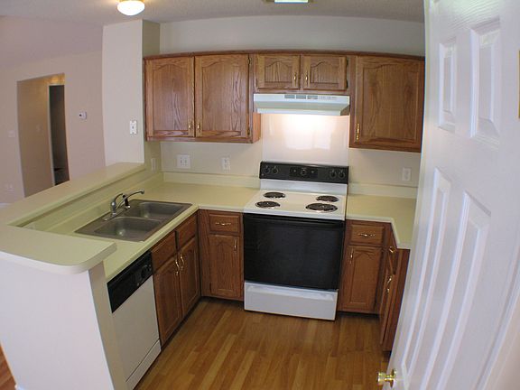 Kitchen counter top is beige