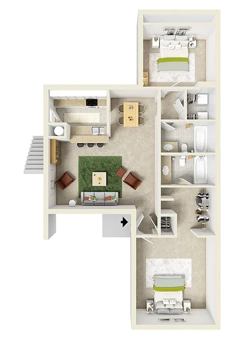 Floor plan Two Bedroom B