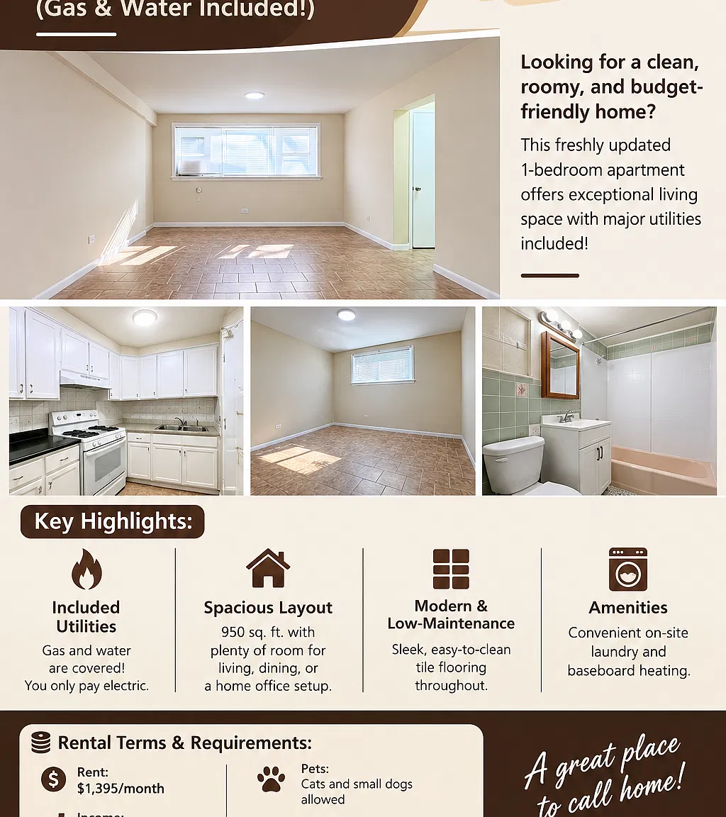 1 bed, $1,395 — Photo 1