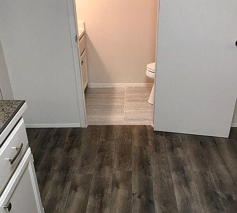 1/2 bath off the kitchen