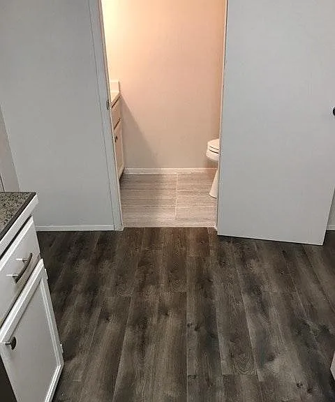1/2 bath off the kitchen