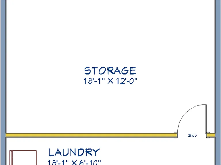 Laundry and Storage Area Floor Plan