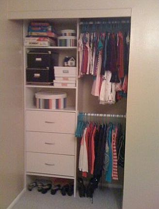 Built-in closet organizer