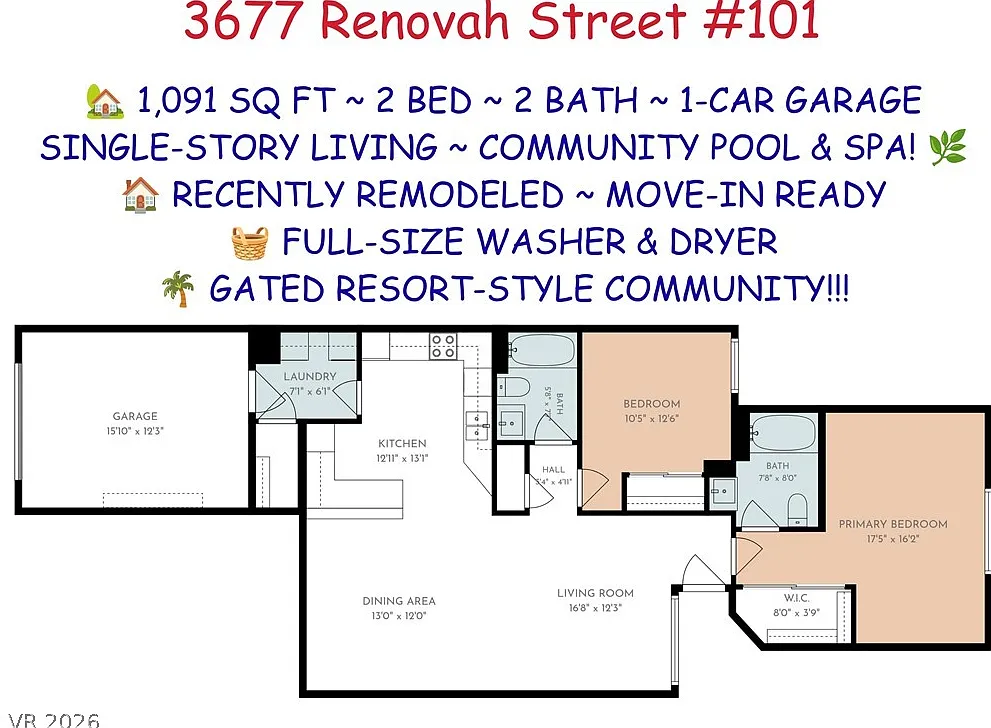 2 bed, 2.0 bath, 1091 sqft, $1,900 — Photo 3