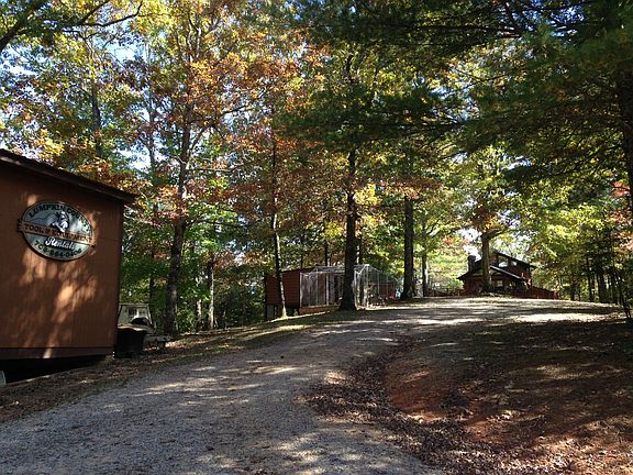 Cabin with chicken coop and storage building