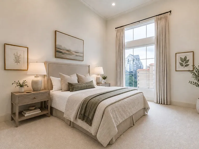 Bedroom is Virtually Staged