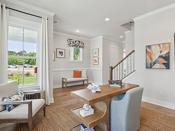 The living room of the Towson single family home by Brookfield Residential at Nexton.