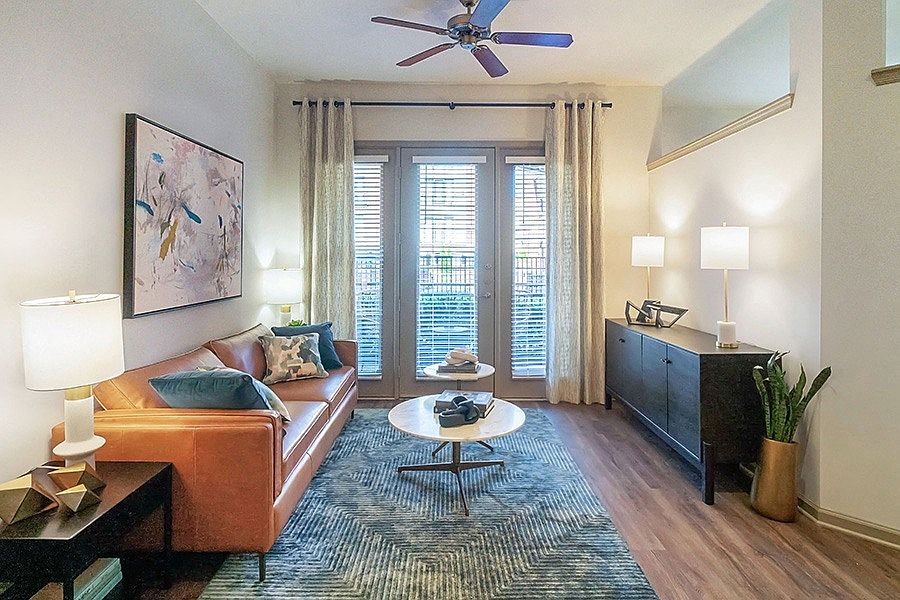Ceiling fans in living rooms and bedrooms