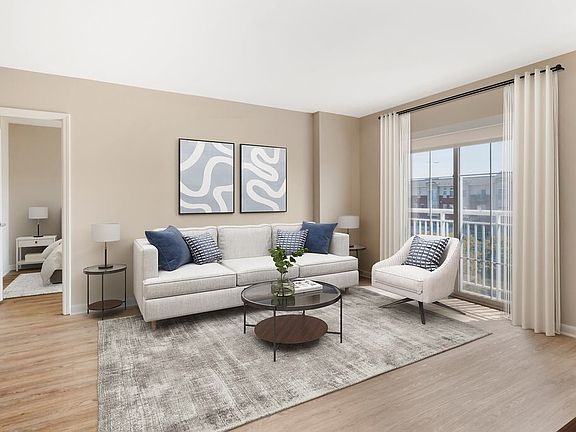Signature Collection living room with hard surface flooring