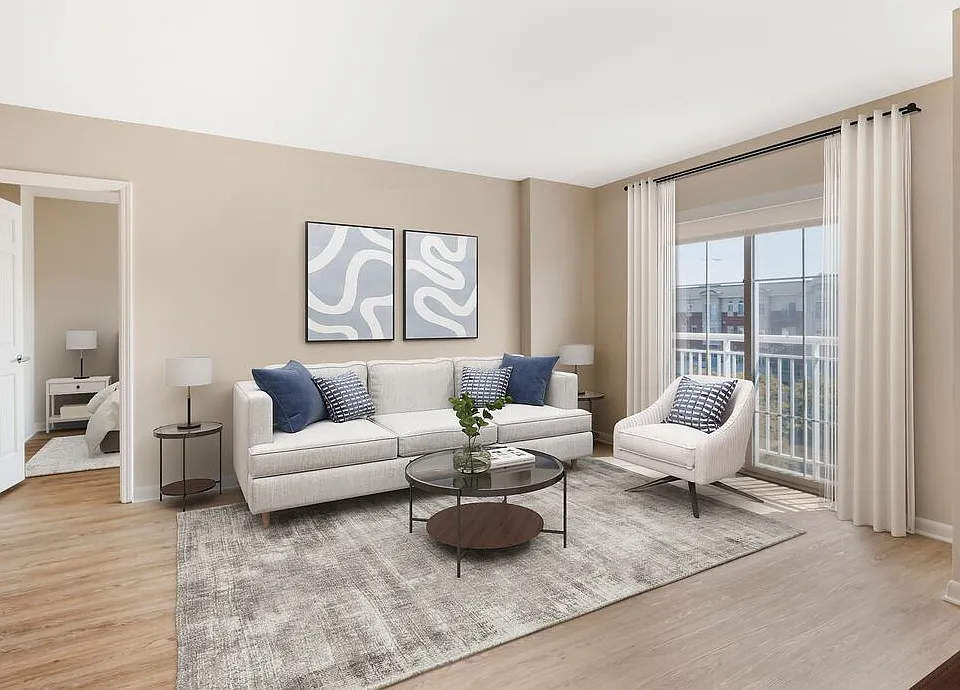 Signature Collection living room with hard surface flooring