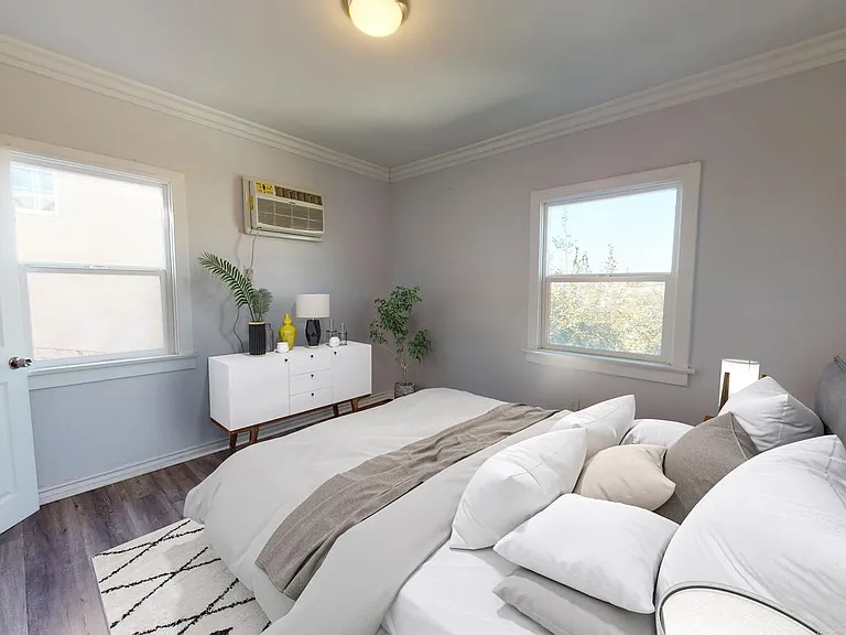 Bedroom 1. This image shows a virtually furnished space. Bedrooms come unfurnished.