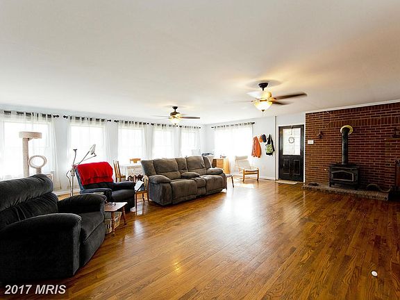 Great room with wood stove