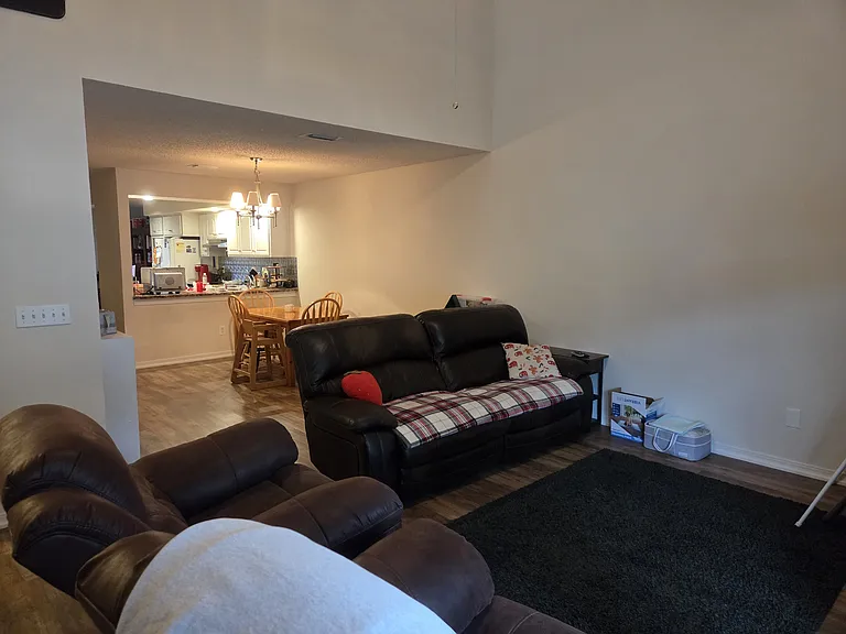 Living room facing dining room