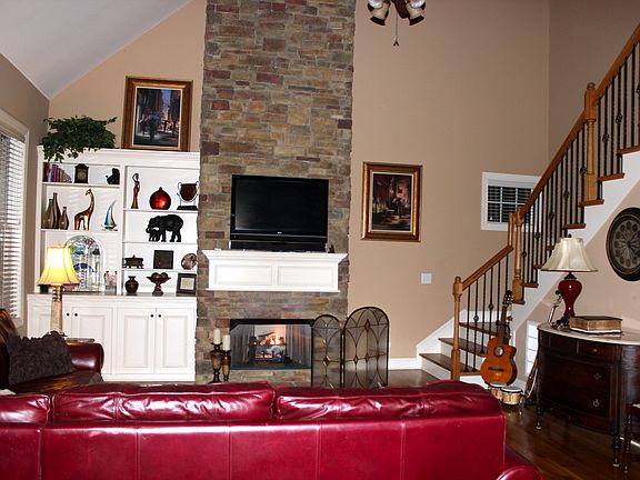 Family room with fireplace