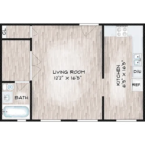 Floor plan Studio