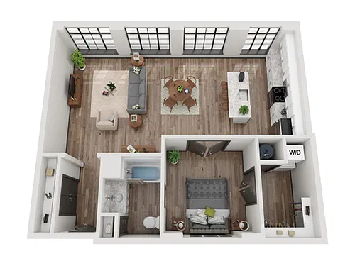 Floor plan 1x1 D - TMN