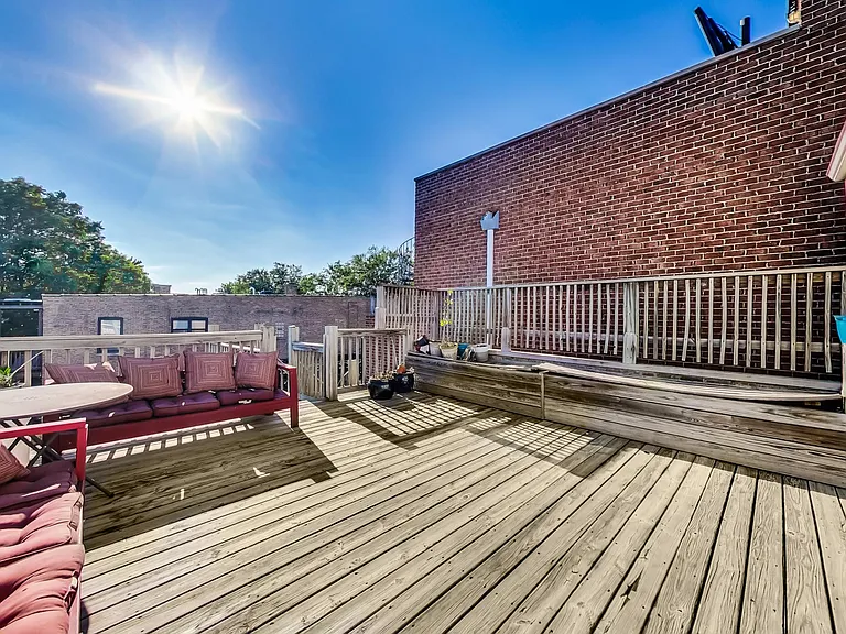300 square-foot back deck off top floor. Second deck off kitchen.