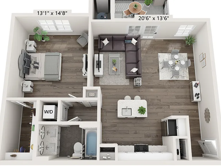 1 Bedroom 1 Bedroom