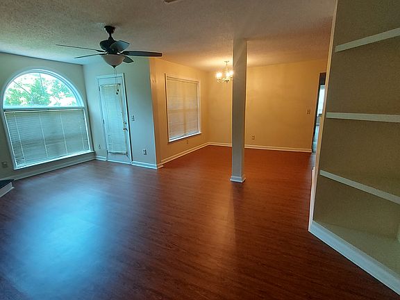 View of family room and dining room from entrance of the apartment
