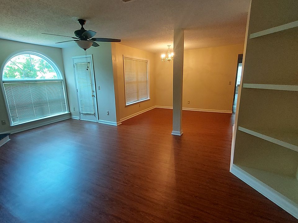 View of family room and dining room from entrance of the apartment