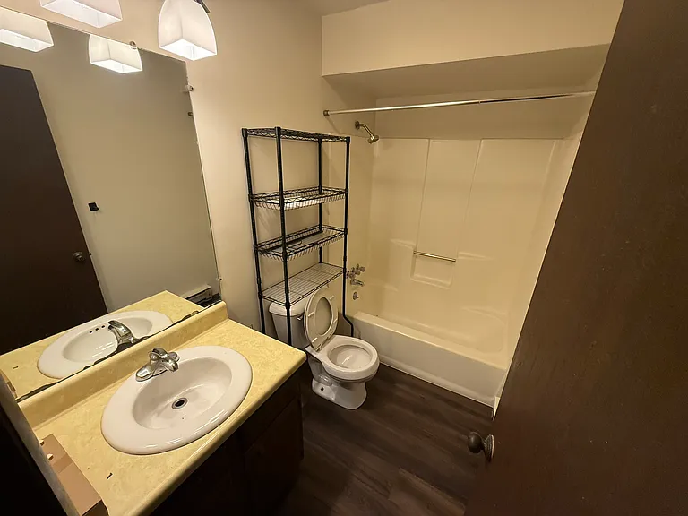 Roomy bathroom with all new flooring