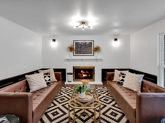 Staged living room (unit is not furnished).