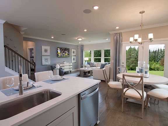 The open-concept floorplan allows for easy entertaining.