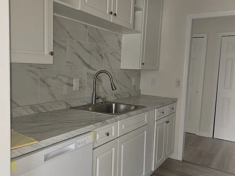 Kitchen dishwasher, ceramic back wall