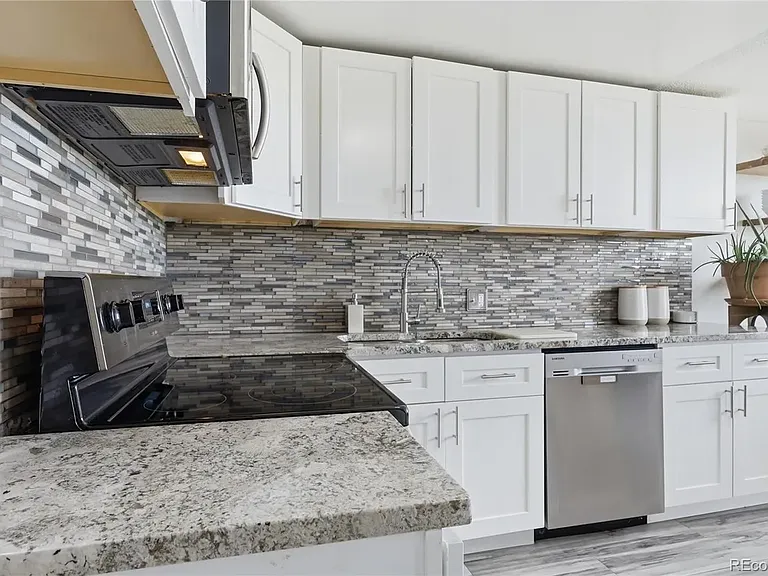 Kitchen with stainless steel appliances
