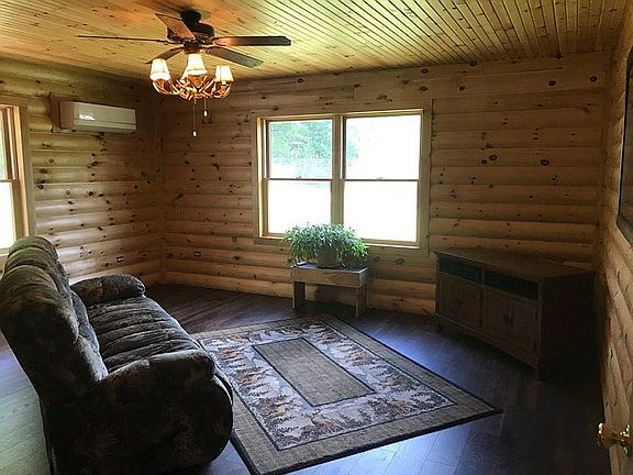 Log cabin living room