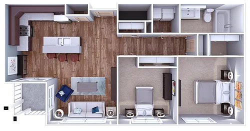 Floor plan Danika 2x1