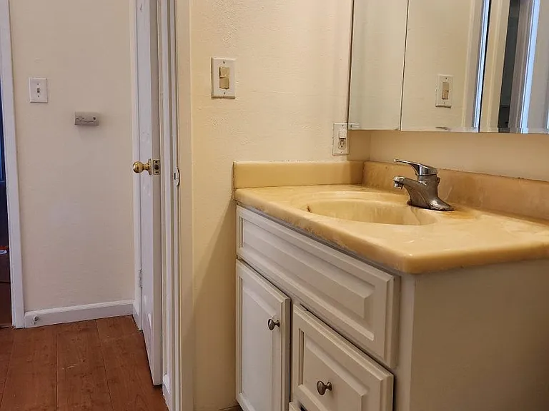 Freshly painted bathroom