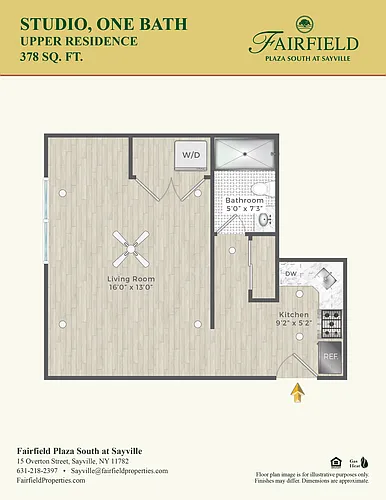 Floor plan Studio Upper Residence