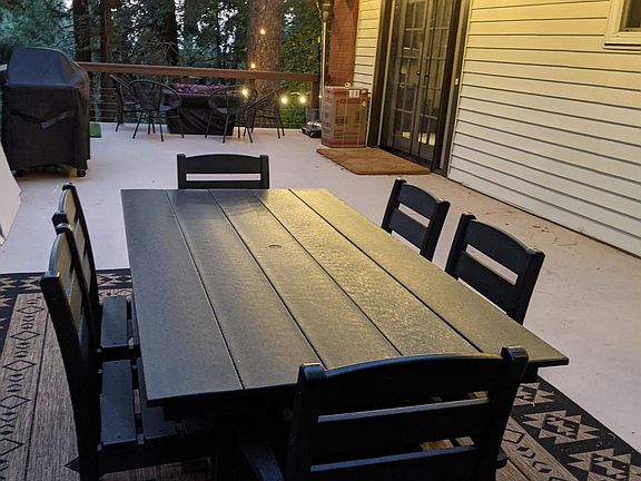 Deck with natural gas hookup + Weber grill